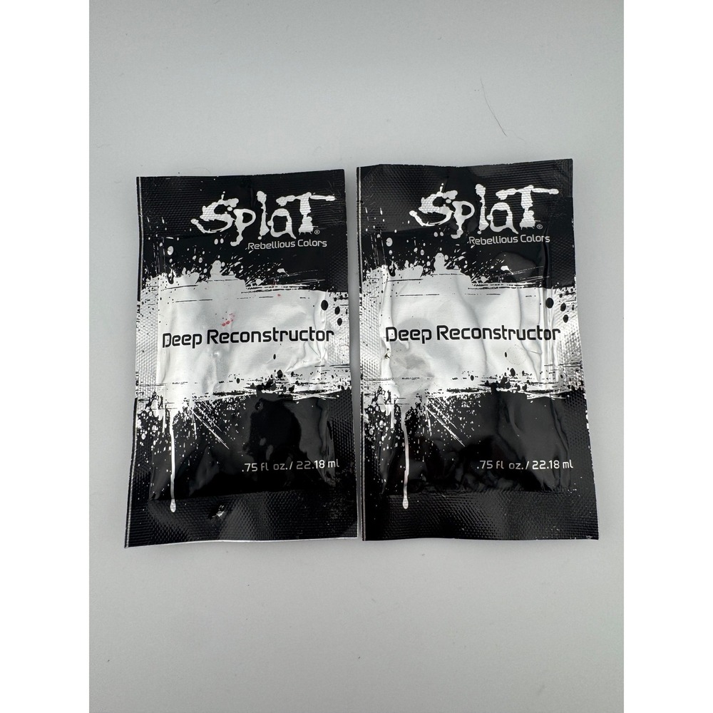 Splat Rebellious Colors Deep Reconstructor Hair Treatment 0.75oz 2 Packets NEW